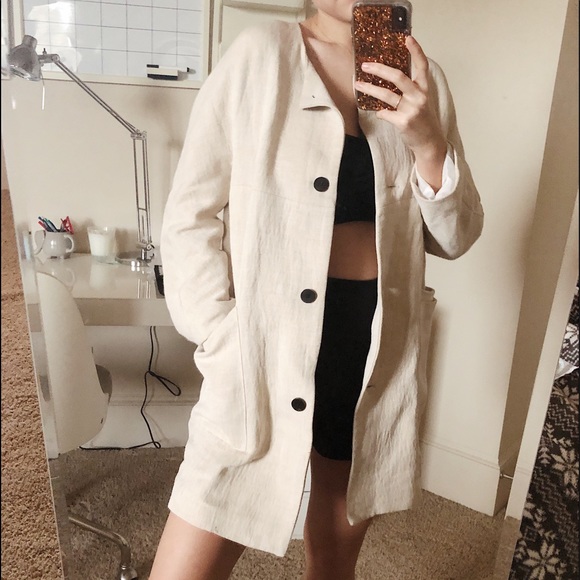 Zara Cream Colored Peacoat - Picture 2 of 8